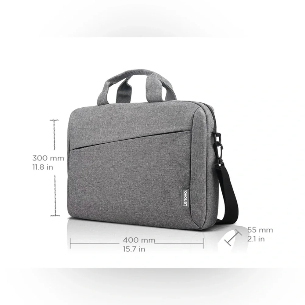 Lenovo Laptop Bag Unisex Gray 15.6” Top-loader T210 Accessory Shoulder Bag New